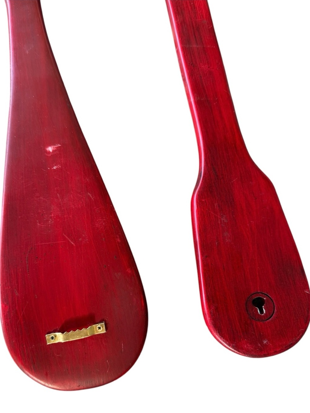 Large Red Wooden Spoon & Fork Wall Decor - Kitchen Accent - Picture 5 of 8